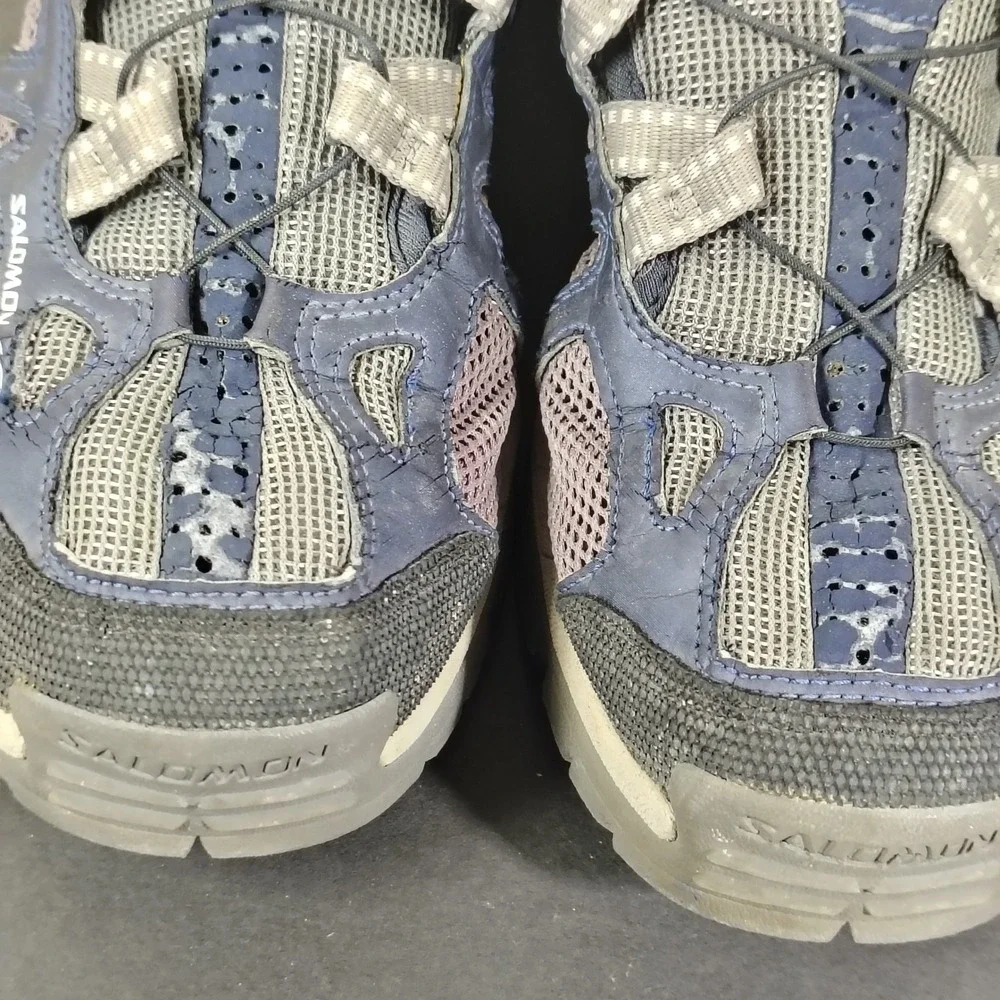 Salomon Sandals Men 11 Blue Mesh Techamphibian Trail Hiking Shoes 872893